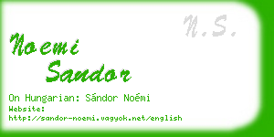 noemi sandor business card