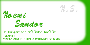 noemi sandor business card